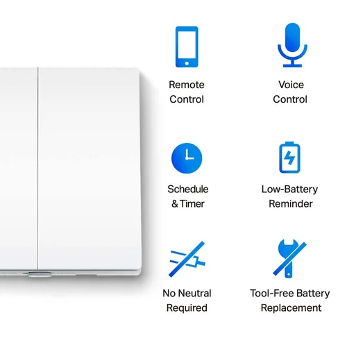 Tapo S220 Smart Light Switch, 2-Gang 1-Way / Гэрийн ухаалаг систем , Гэрлийн унтраалга / - 2