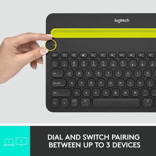 Logitech K480 Multi-Device Bluetooth Wireless Keyboard, Black - 6