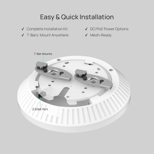 TP-Link Omada EAP720 BE3600 Ceiling Mount Dual-Band Wi-Fi 7 Access Point (Утасгүй цацагч төхөөрөмж , Сүлжээний Төхөөрөмж) - 2