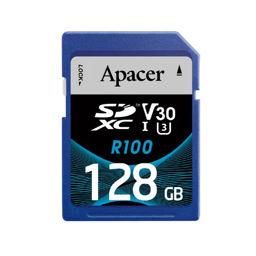 Apacer 128GB R100 UHS-I U3 V30 100MB/s Micro SD Memory Card /AP128GMCSX10U7-RAGC/