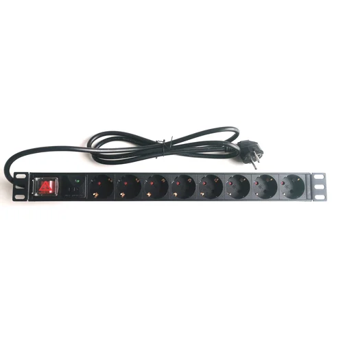 Hikvision PDU 8-outlet German-Type DS-XPEUR08-Y/KYL / Сүлжээний rack cabinet /