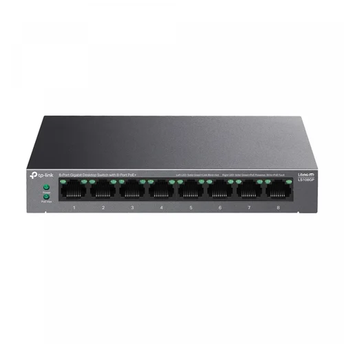 TP-Link LS108GP 8-Port Gigabit Desktop Network Switch with 8-Port PoE+ / Свич салаалагч , Сүлжээний Төхөөрөмж / - 1