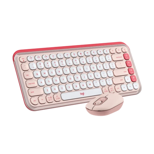 Logitech POP ICON Wireless Keyboard & Mouse Combo, Rose - 3