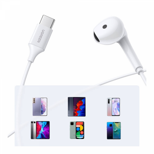 UGREEN Wired Earphones with USB-C, White (60700) - 3