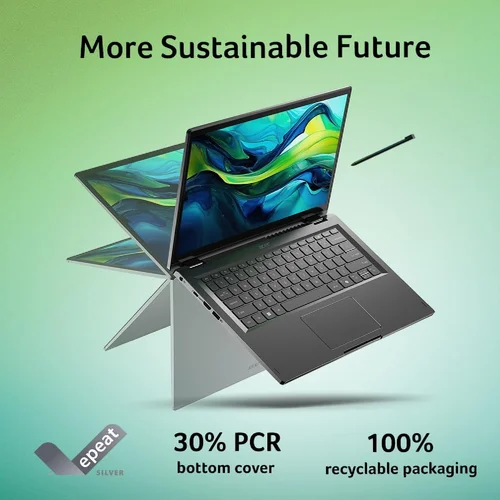 Acer Aspire Spin 14 ASP14-51N-70S3, Intel Core Ultra 7-155U, DDR5 16GB RAM, 512GB PCIe Gen4 SSD, Intel Arc Graphics, 14-inch WUXGA, Win11 Home, Steel Grey - 5