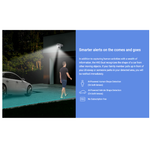 EZVIZ CS-H90 2K Dual-Lens (4MP+4MP) Pan & Tilt Wi-Fi Camera - 3