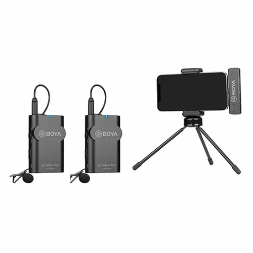BOYA BY-WM4 PRO-K4 Dual Channel Digital Wireless Omni Lavalier Microphone System for Lightning iOS Devices (2.4 GHz) - 2