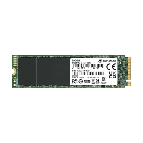 Transcend 500GB 115S NVMe PCIe Gen3x4 M.2 2280 Internal SSD /TS500GMTE115S/ - 1