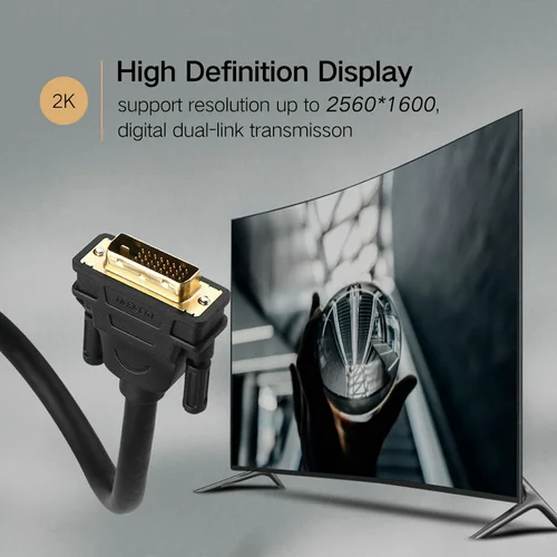 UGREEN DVI (24+1) Male to Male Cable Gold Plated 2m (11604) - 2