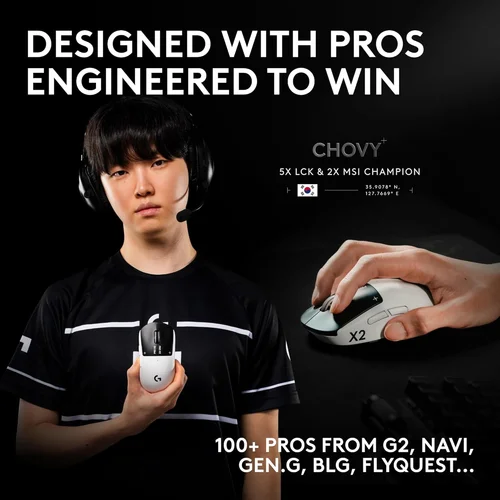 Logitech Pro X2 Superstrike Wireless Gaming Mouse Lunar Eclipse - 5