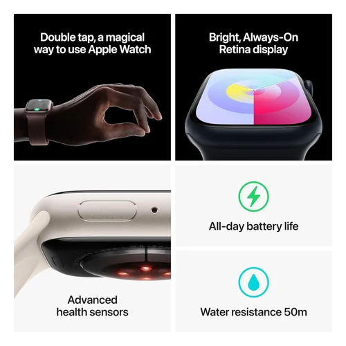 Apple Watch Series 9 GPS 45mm Midnight Aluminium Case With Midnight Sport Band (M/L) /MR9A3/ - 4
