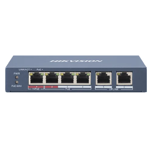 Hikvision 4-Port Fast Ethernet Unmanaged Hi-PoE Switch DS-3E0106HP-E / Свич салаалагч , Сүлжээний Төхөөрөмж /