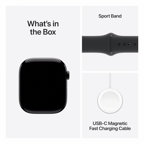 Apple Watch Series 10 GPS 46mm Jet Black Aluminium Case with Black Sport Band (S/M) /MWWP3/ - 4