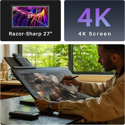 Huion Kamvas Pro 27 GT2701 (4K) Graphic Pen Display with li-battery / Зурдаг Таблет / - 2