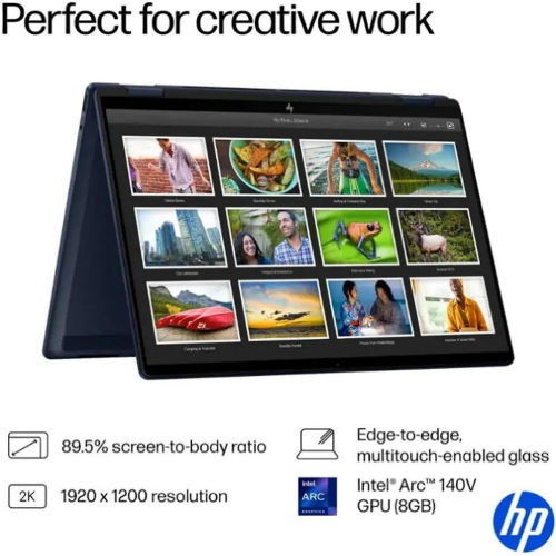 HP OmniBook X Flip 2-in-1 Laptop 14-FM0065TU Intel Core Ultra 7-256V, 16GB LPDDR5x RAM, 512GB PCIe Gen4 NVMe M.2 SSD, Intel Arc 140V Graphics, 14-inch 2K IPS Multi-Touch, Win11 Home, Meteor Silver Aluminum - 4