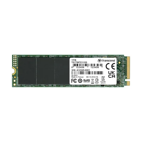 Transcend 1TB 115S NVMe PCIe Gen3 M.2 2280 Internal SSD /TS1TMTE115S/ - 1