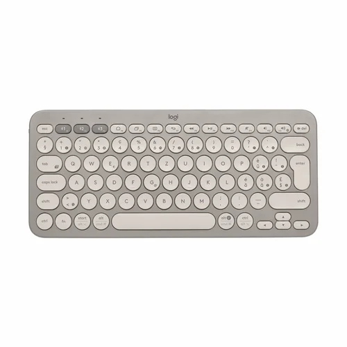 Logitech K380 Multi-Device Bluetooth Keyboard, Sand - 1