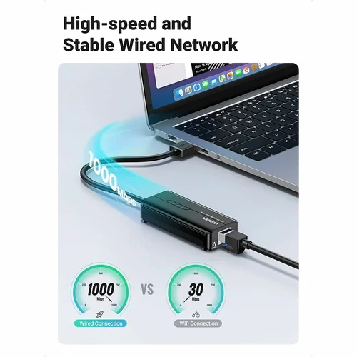 UGREEN USB 3.0 to 3-Port Desktop HUB with Gigabit Ethernet Port (20265) - 3