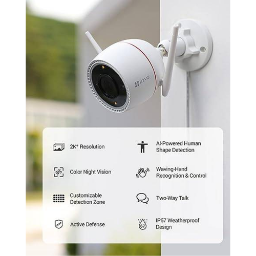EZVIZ CS-H3c Color 2K Wi-Fi Smart Home Camera - 3