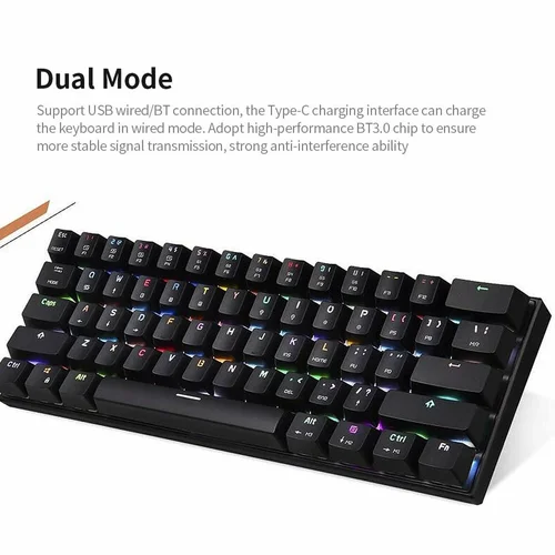 Motospeed CK62 Wired Gaming Mechanical Keyboard Black - 3
