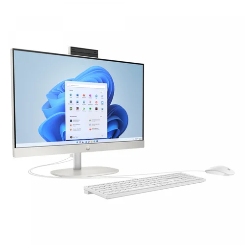 HP 24-cr0092d AIO PC Intel core i5-1335U, DDR4 3200MHz 8GB RAM, 512GB PCIe NVMe M.2 SSD, 23.8-inch FHD Touch, Win11 Home, K&M, Shell White - 2