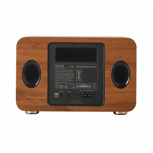 Edifier D32 Tabletop Wireless Speaker, Brown - 4