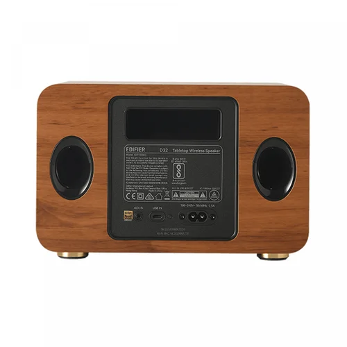 Edifier D32 Tabletop Wireless Speaker, Brown / Чанга яригч / - 4
