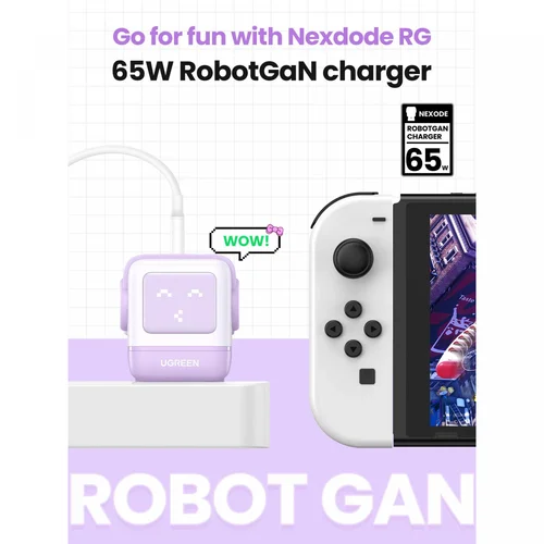 UGREEN UNO USB-A + 2*USB-C 65W GaN Fast Charger, Purple (35291) / Цэнэглэгч , Адаптер / - 3