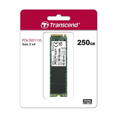 Transcend 250GB 115S NVMe PCIe Gen3x4 M.2 2280 Internal SSD /TS250GMTE115S/