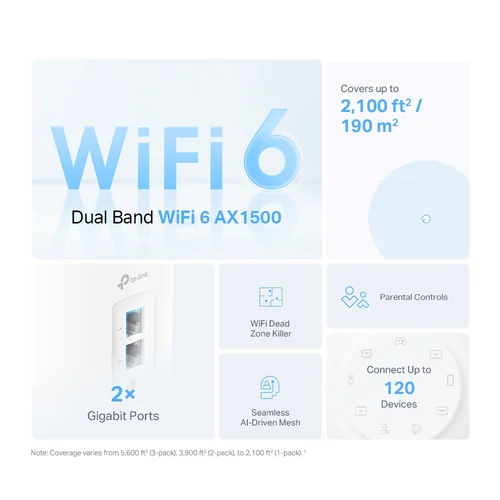 TP-Link Deco X10 (2-pack) AX1500 Whole Home Mesh Wi-Fi 6 System / Свич салаалагч , Сүлжээний Төхөөрөмж / - 2