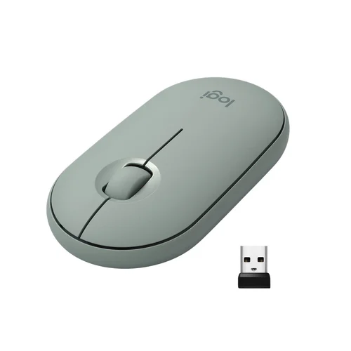Logitech Silent Wireless Mouse with Bluetooth, Green Pebble - 2