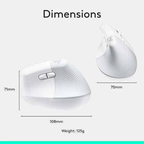 Logitech Ergo Series Lift Wireless Mouse White - 2