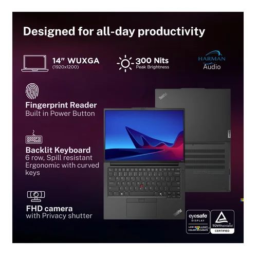 Lenovo ThinkPad E14 Intel Core Ultra 5-125H, DDR5 5600MHz 16GB RAM, 1TB SSD, Intel Arc XeLPG Graphics, 14-inch FHD IPS+LED backlight Display / Зөөврийн Компьютер / - 6