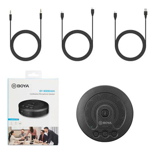 BOYA BY-BMM400 Battery-Powered Conference Microphone/Speaker for Smartphones and Laptops - 3