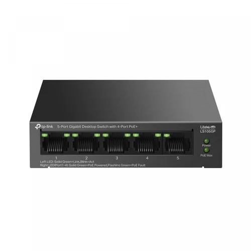 TP-Link LS105GP 5-Port Gigabit Desktop Network Switch with 4-Port PoE+ / Свич салаалагч , Сүлжээний Төхөөрөмж / - 1