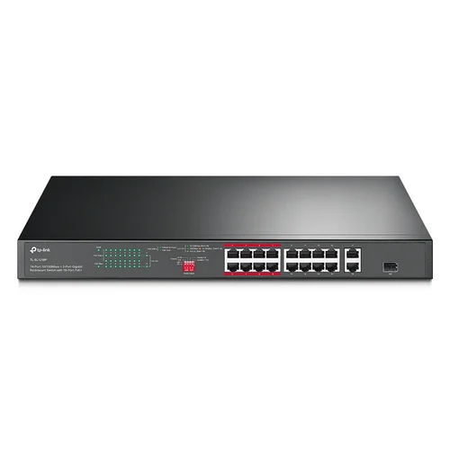 TP-Link SL1218P 16-Port 10/100 Mbps PoE+ Rackmount Switch with 2-Port Gigabit Port and 1 Gigabit SFP Slot / Свич салаалагч , Сүлжээний Төхөөрөмж / - 1
