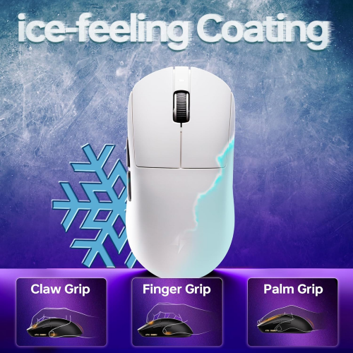 ATK A9 SE Wireless Gaming Mouse, White - 3