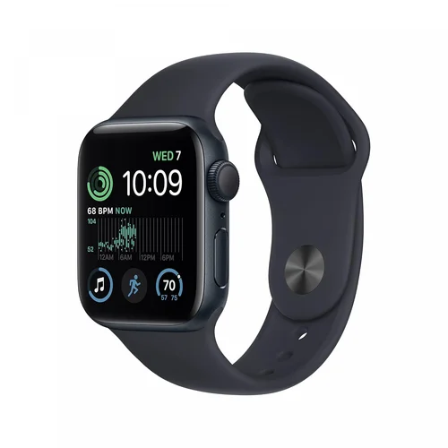 Apple Watch SE (2nd Gen) GPS, 40mm Midnight Aluminium Case with Midnight Sport Band (S/M) /MXE73/ - 1