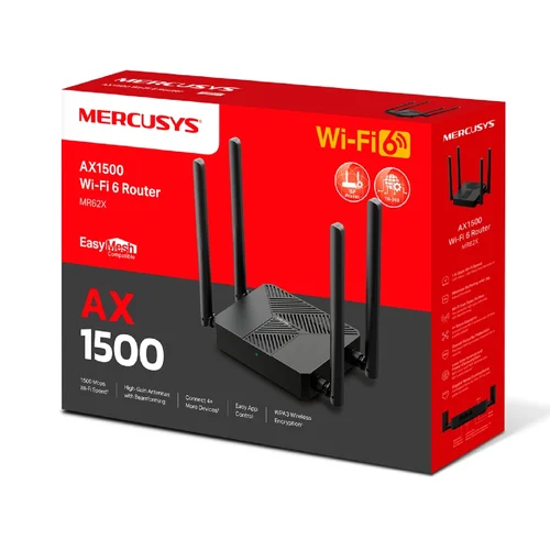 Mercusys MR62X AX1500 Dual-Band Wi-Fi6 Router / Свич салаалагч , Сүлжээний Төхөөрөмж / - 5