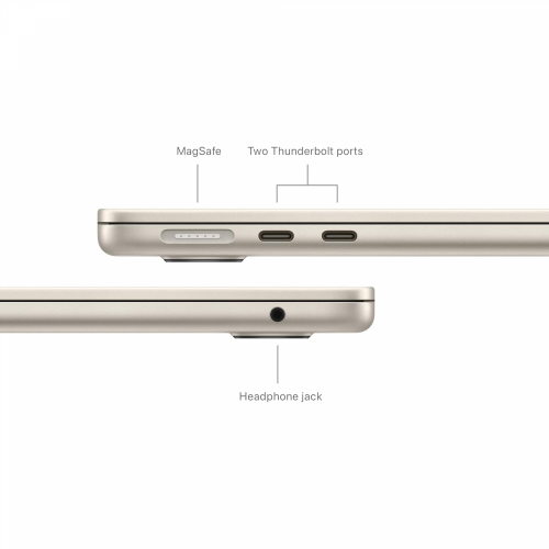 Apple MacBook Air 13.6" M3-chip, 8‑core CPU, 8‑core GPU, 8GB RAM, 256GB SSD, Starlight /MRXT3/ - 4