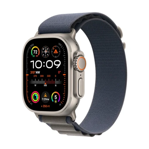 Apple Watch Ultra 2 GPS + Cellular, 49mm Titanium Case with Alpine Blue Trail Loop /MREP3/ - 1