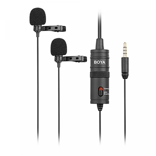 BOYA BY-M1DM Dual Omnidirectional Lavalier Microphone / Микрофон / - 1