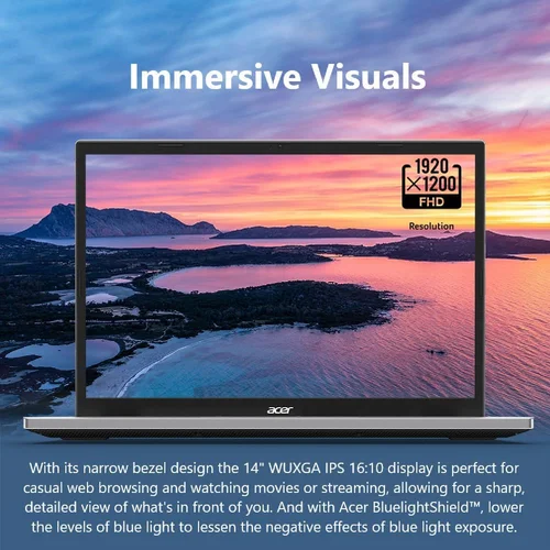 Acer Aspire Go 14 AG14-72P-765K Intel Core 7-150U, DDR4 16GB RAM, 512GB PCIe Gen4 SSD, 14-inch WUXGA IPS, Win11 Home, Silver - 7