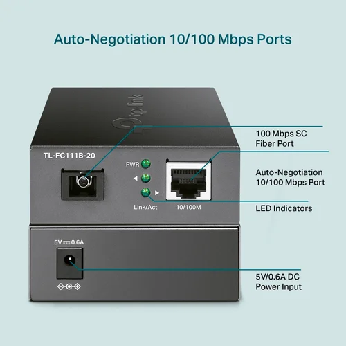 TP-Link FC111B-20 WDM 10/100Mbps Media Converter / Шилэн кабелийн хөрвүүлэгч , Сүлжээний Төхөөрөмж / - 3