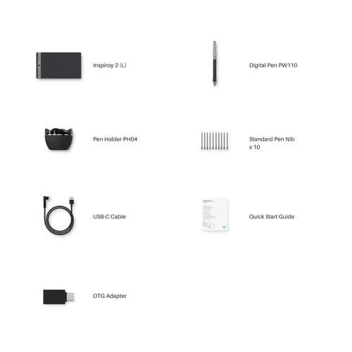 Huion Inspiroy 2L H1061P Large Graphic Drawing Pen Tablet / Зурдаг Таблет / - 4