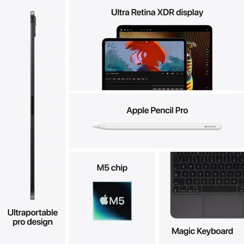 Apple iPad Pro 11-inch M5 Chip Wi-Fi + Cellular 256GB Silver /ME2P4/ /Таблет/ - 2