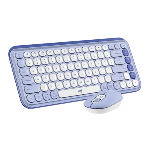 Logitech POP ICON Wireless Keyboard & Mouse Combo, Purple - 3
