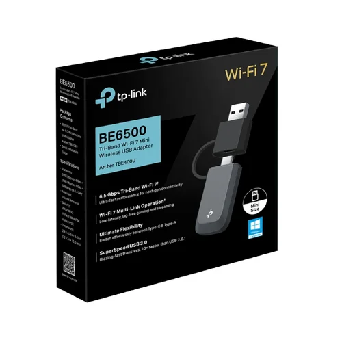 TP-Link Archer TBE400U BE6500 Tri-Band Wi-Fi 7 Mini Wireless USB Adapter - 4