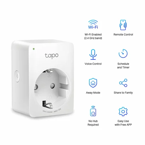 Tapo P100 Mini Smart Wi-Fi Plug (1-pack) / Ухаалаг залгуур / - 2