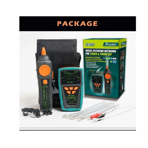 ProsKit MT-7029N Noise-Filtering Network PoE Toner & Probe Kit - 2